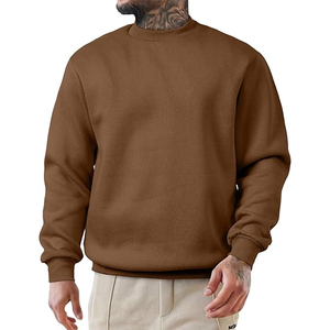 Sudadera de cuello redondo al por mayor, de algodón grueso de alta calidad, de manga larga, holgada y extragrande - Product Image 3