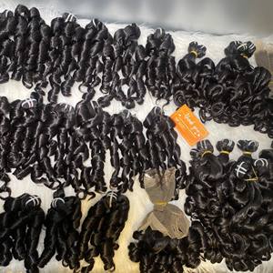 Bundles de cheveux ondulés bouclés birmans naturels longue longueur pleine Texture brute non traitée Style droit Extensions de cheveux humains expédition dans le monde entier - Product Image 6
