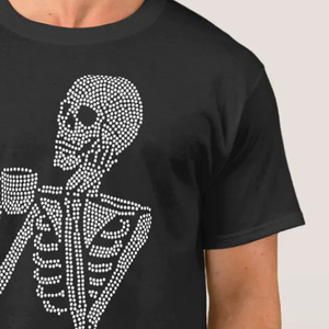 Camiseta de Hombre con Pedrería, Diseño Elegante, Ligera, Antiarrugas, Cómoda, Transpirable, de Alta Calidad, en Oferta - Product Image 5