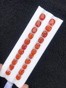 พลอยฟานตาการ์เนตธรรมชาติทรงเหลี่ยม สีส้มใส คุณภาพดี สำหรับทำเครื่องประดับ แหวน จี้ ต่างหู ลูกปัด ส่งออก - Product Image 4