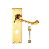 COSHIK EXPORTS Juego de Manijas de Puerta de Latón Sólido, Instalación con Tornillos, Alta Resistencia, 1 Año de Garantía, Diseño Tradicional para Puertas