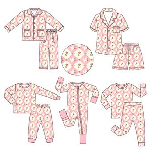 Conjunto de Pijamas Familiares para el Día de San Valentín, Estampado Rosa, Ropa a Juego para Padre, Madre e Hijos, Pijamas Familiares Personalizadas - Product Image 1