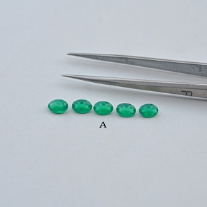 Pierres précieuses ovales facettées en onyx vert naturel de 3 mm et 5 mm, qualité supérieure, faites à la main, pierres en vrac provenant du fournisseur, prêtes à être achetées - Product Image 4