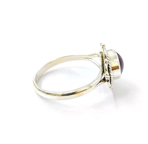 Wholesale JAIPUR <b>SILVER</b> Jewelry Luxury <b>Garnet</b> Gemstone 925 Sterling <b>Silver</b> Floral Design <b>Ring</b> Manufacturer - Product Image 3