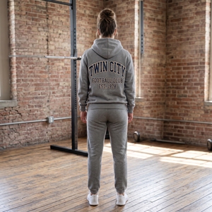 Ensemble sweat-shirt et jogging assortis en molleton personnalisé avec logo TWIN CITY, vêtements décontractés, vente en gros, vêtements OEM - Product Image 5