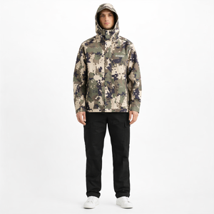 Chaqueta bomber impermeable de última moda, con cremallera y estampado, a prueba de viento, para exteriores, chaqueta softshell, cortavientos, para hombre. - Product Image 1