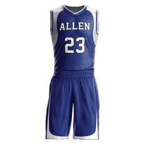 Camiseta de baloncesto de malla por sublimación bordada personalizada al por mayor uniforme y pantalones cortos de baloncesto - Product Image 1