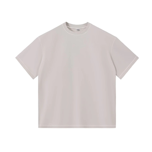 เสื้อยืดคอกลมแขนสั้นผ้าฝ้ายเรียบสำหรับผู้ชาย ทรงปกติ สีพื้น ผ้าเจอร์ซีย์ถัก - Product Image 1