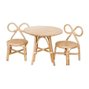 Ensemble table et chaise en rotin pour enfant, vente flash, haute qualité, prix usine, pour la décoration de chambre d'enfant - Product Image 2