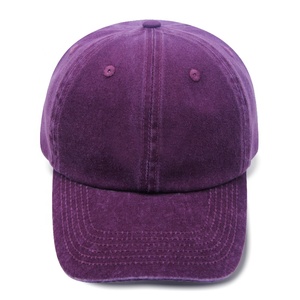 Gorras de Camionero Personalizadas al por Mayor, Diseño de 6 Paneles, Estilo Dad Hat, Lavado Intenso, Color Morado - Product Image 6