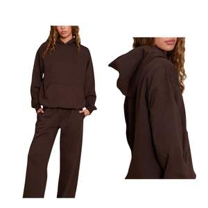 Custom Heavyweight Oversized Women Hoodie <b>100</b>% Cotton French Terry Sweatshirt with Front Pocket Private Label OEM - Product Image 5