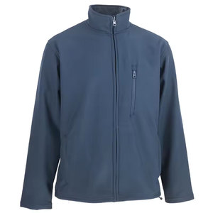 Econex Sports Men's Blue Fleece Jacket Full <b>Zip</b> Stand Collar Windproof Casual Outdoor Wear Regular Fit Polyester Finished - Product Image 3