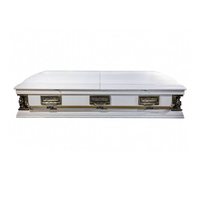 Cercueil et urne funéraires de luxe en bois de Paulownia, style américain, finition haute brillance, avec intérieur en velours, 210x71x58cm, pour adulte