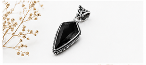 Black Onyx Sterling <b>Silver</b> Pendant – Elegant Handmade Jewelry for Women - Product Image 1