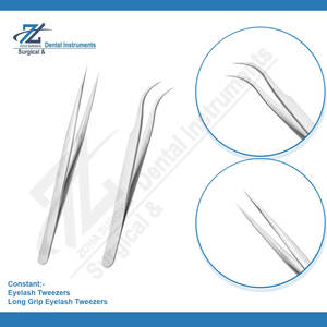 Pince à épiler professionnelle pour extensions de cils ZOHA SURGICO, en acier inoxydable, logo personnalisé, pince à épiler pour cils à long manche, pince à épiler de précision - Product Image 5