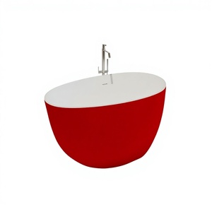 Bañera de Resina Transparente de Lujo, Forma de Diamante, 1.6m de Largo, Diseño Moderno, Bañera de Hidromasaje Duradera con Función de Spa - Product Image 2