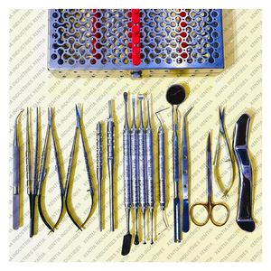Kit professionnel de chirurgie péri-dentaire, instruments de chirurgie orale en acier inoxydable, outils de chirurgie orale réutilisables - Product Image 1