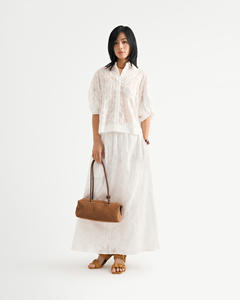 Camiseta de Manga Corta para Mujer, de Alta Calidad, Informal, de Algodón y Poliéster, Transpirable, Ecológica, de Secado Rápido, Antiarrugas, de Color Sólido y Cuello Camisero - Product Image 3