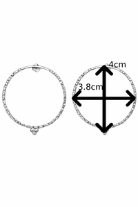 Paire de boucles d'oreilles pendantes en argent sterling 925 à finition texturée pour femmes, bijoux élégants et minimalistes pour tous les jours et les soirées - Product Image 2