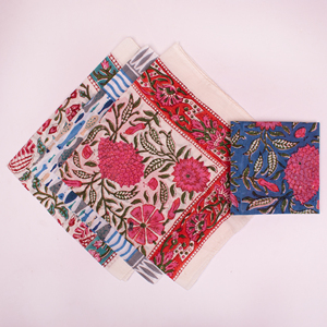 Artisan Handmade Fashion <b>Square</b> Cotton Block Print Bandana 21X21 Inches Custom Orders Accepted OEM ODM India - Product Image 3