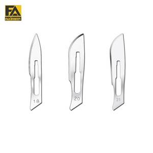 Lames chirurgicales sur mesure à prix de gros 18 20 21 en acier inoxydable manuel pour la chirurgie générale, instrument certifié CE Classe I - Product Image 1