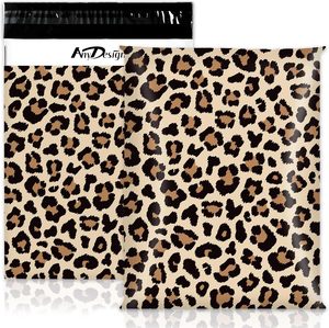 Pochette d'expédition en polyéthylène motif guépard, sac d'emballage plastique auto-adhésif motif léopard - Product Image 1