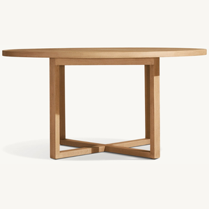 <b>Round</b> <b>dining</b> <b>table</b> furniture made of strong teak <b>wood</b> for outdoor restaurant or cafe use that is weather resistant - Product Image 6