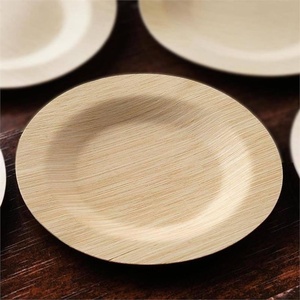 Heavy Duty Palm Leaf <b>Plates</b> Leak Proof Eco Friendly <b>Disposable</b> 7 Inches Round Shape Dinnerware for Hot Food Biodegradable <b>Plates</b> - Product Image 1