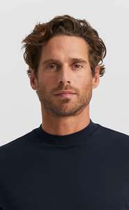 Camiseta de Hombre Azul Marino 100% Algodón Ecológico de Secado Rápido, Informal, de Manga Corta, Transpirable, para Uso Diario, Estilo Urbano - Product Image 4