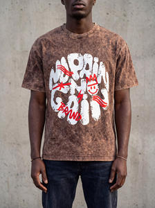 Custom Mens <b>Vintage</b> Washed <b>Graphic</b> T Shirt Oversized Streetwear Abstract Letter Print Short Sleeve Crew Neck Cotton Casual <b>Tee</b> - Product Image 6