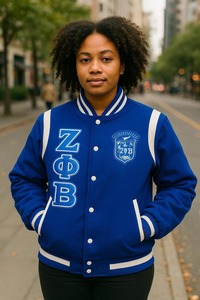 Zeta Phi Beta เสื้อแจ็กเก็ตทีมสมาคมสตรีแบบกำหนดเองอักษรกรีก - Product Image 2