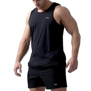 Summer Fitness Sports Workout Neck Sleeveless Vest <b>Crop</b> Gym <b>Men</b> Muscle Tank <b>Top</b> <b>Men's</b> Clothing Custom <b>Men</b> tank <b>Top</b> - Product Image 4
