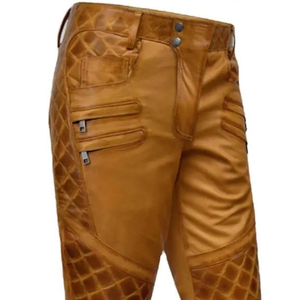 Pantalones de Cuero para Hombre de Primera Calidad, Ligeros, Casuales, de Corte Recto, Cintura Alta, Largos, a la Moda, para Invierno - Product Image 4