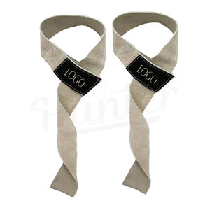 Customized Cowhide Leather Durable Non-Slip Lightweight Lifting <b>Strap</b> Weight Wrist Custom Logo - Product Image 3