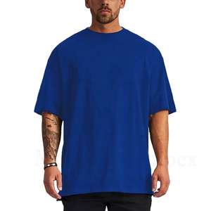 Camiseta de manga corta de algodón con cuello redondo de 200gms para hombre, camisetas informales holgadas simples de Color sólido, gran oferta, diseño en blanco - Product Image 1