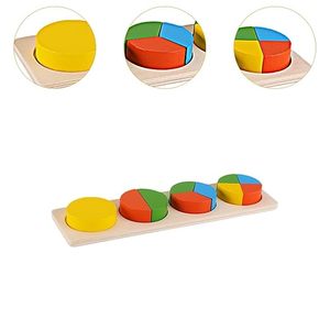 Rompecabezas de madera Montessori para clasificar formas, juguete geométrico de emparejamiento, juego de aprendizaje de apilamiento para niños - Product Image 6