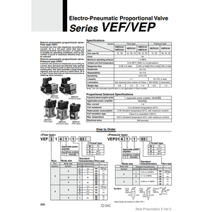 Valve de commande proportionnelle électropneumatique SMC Pneumatics VEP3121-2-02 - Product Image 1