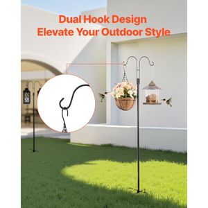 Set di 8 Ganci Doppi da 60 Pollici per Uso Intensivo, Pali per Mangiatoie per Uccelli da Giardino Spessi 3/4 Pollici per Birdwatching - Product Image 2