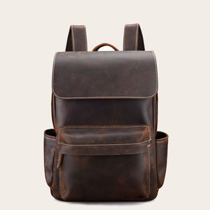 Vintage Genuine Leather Backpack Softback Travel <b>Rucksack</b> <b>Large</b> Capacity Unisex Bag for Commuting - Product Image 1