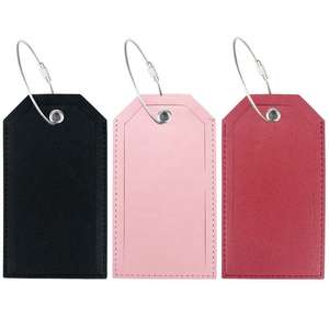 Étiquettes de bagages les plus populaires avec boucle, personnalisées en similicuir PU souple, de luxe, en plastique doux au toucher - Product Image 2