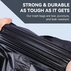 ถุงขยะสีดำขนาดใหญ่ TH GB-017 40 45 แกลลอน แบบหนาพิเศษ 50 ใบ สำหรับใช้ในบ้าน ห้องครัว สนามหญ้ากลางแจ้ง และเชิงพาณิชย์ - Product Image 3