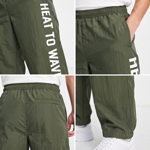 Wholesale Printed Men Wide Leg Windbreaker Pants Elastic Waist <b>Waterproof</b> Hiking <b>Trouser</b> Men Windproof Workout Pants - Product Image 5
