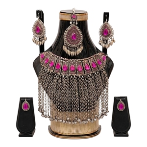 Eid Arrivals Jewelry for Women Wholesale Indian <b>Choker</b> Necklace Bridal Sets With Earrings Fashion Jewelry Set Available - Product Image 1