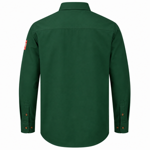 Camisa de Trabajo Unisex 2026, Verde Bosque, Algodón, Manga Larga, Resistente al Fuego, Bolsillos en el Pecho, Transpirable, Corte Regular, Cuello Camisero, Tipo Uniforme - Product Image 4