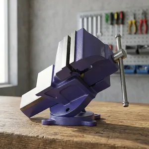 Vente chaude Corps En Fonte Bleu Étau Banc Base Pivotante De Précision Mâchoires En Acier Au Carbone pour Machines Industries Inde Prix Raisonnable - Product Image 2