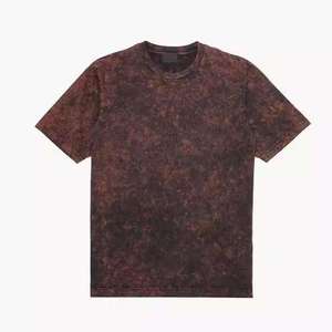 เสื้อยืดคอตตอนทรงบ็อกซี่ฟอกสีซีดแบบโอเวอร์ไซส์ ตัดต่อหน้าหลัง ลวดลายทำเก่าแบบแอซิดวอช พิมพ์โลโก้ตามสั่ง ผู้ผลิตขายส่ง - Product Image 5