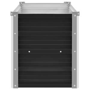 Bac à fleurs surélevé en acier galvanisé anthracite 39,4 x 15,7 x 17,7 pouces - Product Image 4
