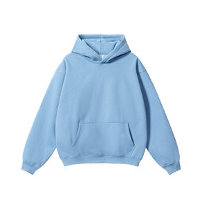Vente en gros de sweats à capuche unisexes en tissu molletonné épais 280 GSM 100% coton, coupe régulière, épaules tombantes, écologiques, pour l'automne, à prix avantageux - Product Image 3