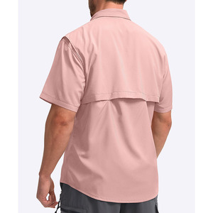 Camisetas de pesca Active Movement con doble costura de algodón y spandex, ropa profesional ligera para hombre. - Product Image 2