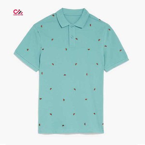 Polo tricoté personnalisé pour homme à rayures, manches courtes, décontracté, design color block, coupe classique, couleur unie, style professionnel - Product Image 1